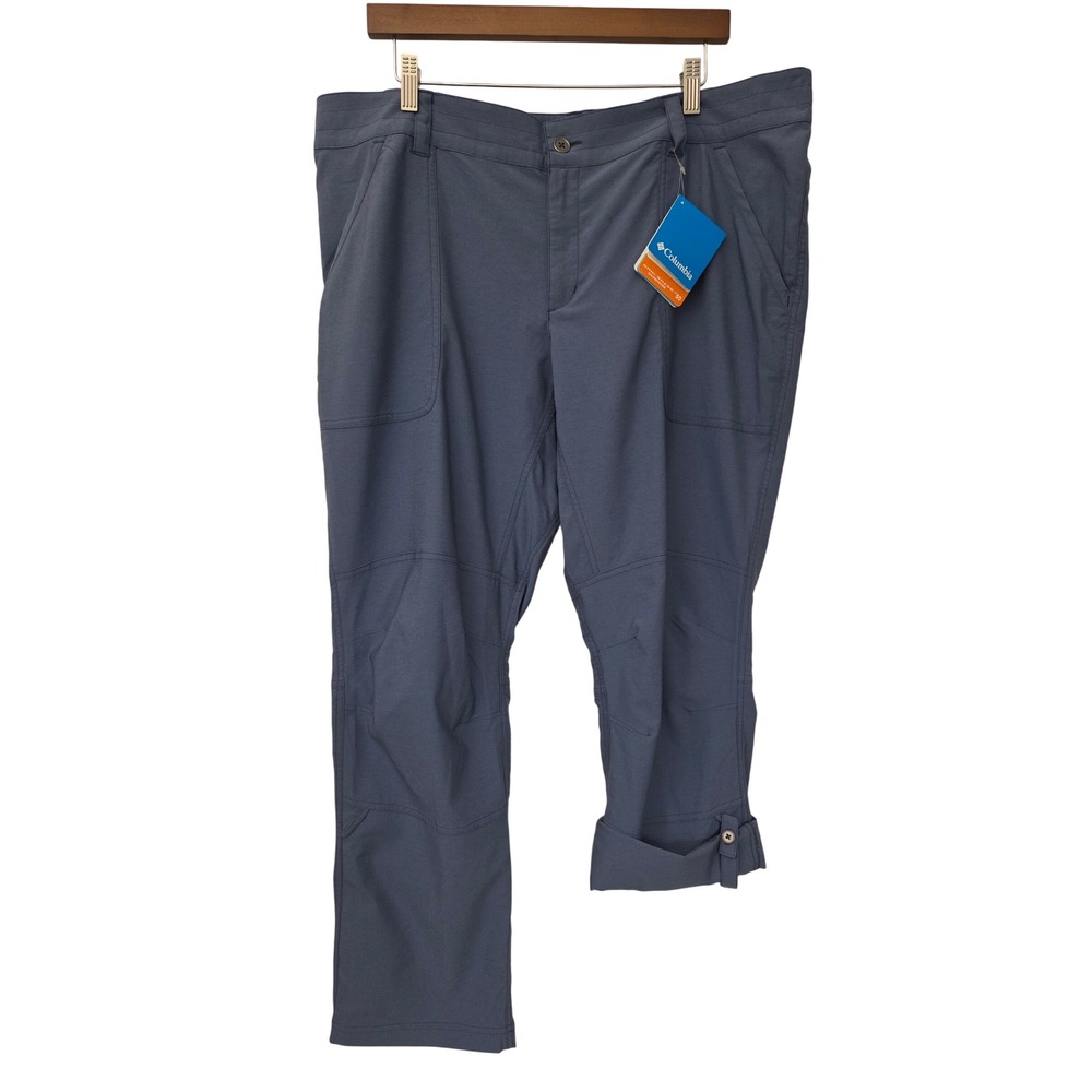 Columbia Pilsner Peak Hiking Pants Women 18W Short Blue NWT $75 AW8768